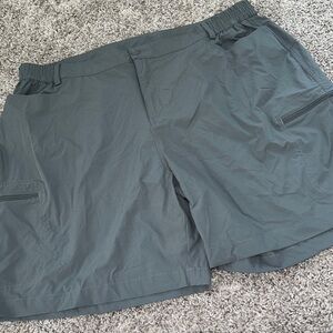 Viodia size XXL gray outdoor shorts zipper pockets lightweight men's